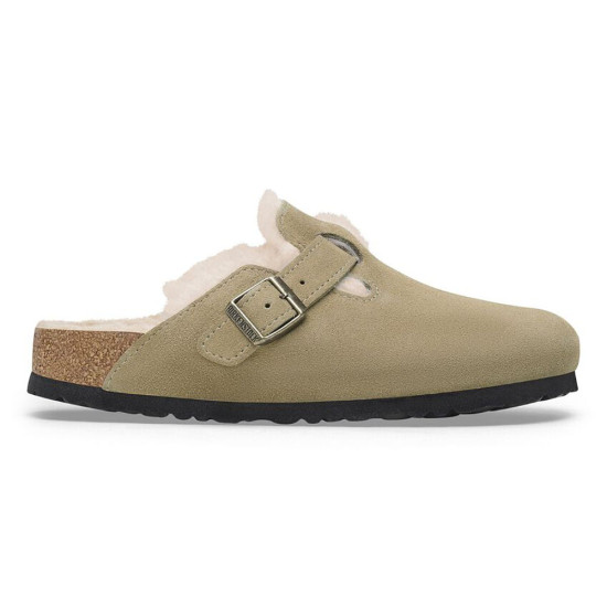 Birkenstock Suede Leather Boston Shearling